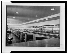 Photo:1940s Modern Restaurant Interior Booths Counter Service Dining Room picture