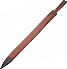 Sword Scabbard | 39.5in Overall Brown Leather - Fits 32in X 2in Blade Broadsword picture