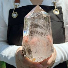 2.3LB Natural Smoky Quartz Obelisk Crystal Wand Point Healing G8017 picture