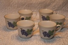 Rare Vintage Epoch Noritake Market Day coffee cups. Set of 6. #E801. picture