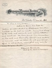 (2)  1902-03 BILLHEADS, LETTERHEADS CHAPPAQUA MOUNTAIN INSTITUTE PORT CHESTER NY picture