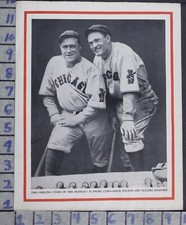 1930 HACK WILSON ROGERS HORNSBY BASEBALL SPORT CUBS GAME VINTAGE AD  ZJ99 picture