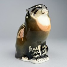 Lomonosov LFZ USSR Porcelain Pallas's Cat / Wild Cat Manul Figurine B. Vorobyov picture