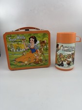 Vintage 1970 Aladdin Disney Snow White Metal Lunchbox – Good Condition picture