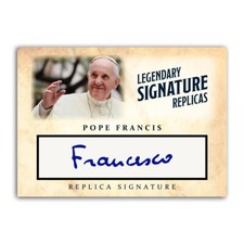 Pope Francis ACEO Replica Autograph Catholic Christian Bible Signature Card picture