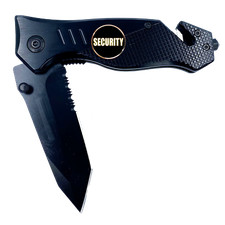 Security Enforcement Officer Agent 3-in-1 Tactical Rescue tool knife with Seatbe picture