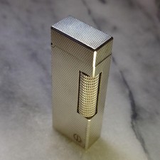 Vintage Dunhill Rolla gas lighter Silver Barley ⓓ mark Working Condition picture