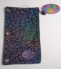 Lisa Frank Retro 2000s Cheetah Print Rainbow Pencil Pouch 3 Ring Zipper NWTs  picture