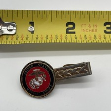 U.S. Military Marine Corps Enlisted Insignia Tie Clip Metal USMC picture