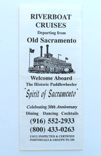 Spirit Of Sacramento Riverboat Cruises Travel Brochure Vintage 1992 California picture