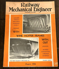 Railway Mechanical Engineer August 1936 Wine Hopper Frames Toledo Ohio #M15 picture