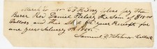 1855 Handwritten Payment Rev. Daniel Halsey Signed Samuel D. Wetmore Collector picture