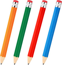 4 Pack 14 Inch Wooden Jumbo Pencils Big Giant Large Huge Wood Pencil Prop with E picture
