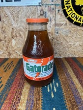 Vintage Gatorade Glass Bottle Stockley Van Camp 32 oz Full Orange Worlds Fair 82 picture