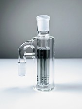 Premium Thick 14mm 90° Black Quad Tree Perc Ash Catcher Tobacco Water Pipe Bong picture
