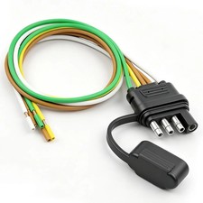 4 Pin 5 Wire Trailer Wiring Harness 0.45M,18AWG 4 Pin Trailer Lamp Socket | (wit picture