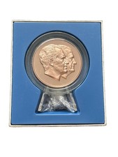 Official 1973 President Richard Nixon & Agnew Proof Inaugural Solid Bronze Medal picture