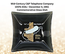 Vtg C&P Telephone Co. Of West Virginia 100% DIAL December 4, 1961 Glass Dish picture