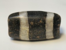 ANCIENT RARE INDUS 2 LINE JASPER TABULAR STONE BEAD picture