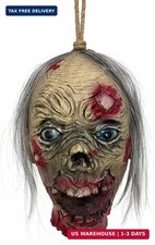 Scary Halloween Decorations Life-Size Bloody Zombie Head Prop picture