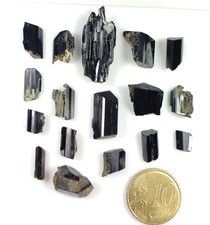 14-gm Rare Hedenbergite Shiny Crystals (17 Pcs) Lot from Zagi Mountains Pakistan picture
