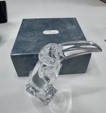Vintage J G Durand France Cristal 5” Toucan Crystal Bird With Box  picture