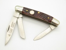 Vintage Puma Pony 480653 Germany Small Jigged Bone Folding Stockman Pocket Knife picture
