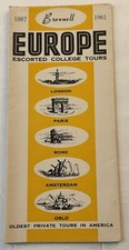 Vintage 1961  Brownell Europe Escorted College Tours Travel  Booking Brochure picture