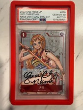 2022 ONE PIECE JAPANESE 25TH ANNIVERSARY AUTOGRAPH 9 NAMI PSA 10 picture