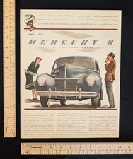 Vintage 1939 Ford Mercury 8 Color Print Ad Full Page Original Advertisement picture