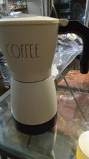 Vintage Rae Dunn Electric Pot Espresso Maker Machine RDEM11A White + Manual  picture