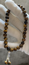 Genuine 8mm Tiger Eye 33 Beads Tasbih Misbaha Islamic Prayer Beads Brown Rosary picture