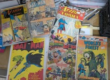 old vintage comic book lot. Superman Batman  picture