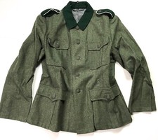 WWII GERMAN HEER WAFFEN M1936 M36 WOOL COMBAT FIELD GREY TUNIC-LARGE picture