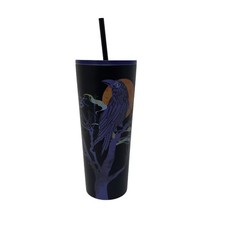 STARBUCKS Raven Moon Fall Halloween 24oz Venti Stainless Tumbler Rare 2022 picture