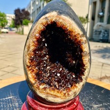 5.8LB Large Natural citrine geode cluster quartz crystal cathedrals specimen picture