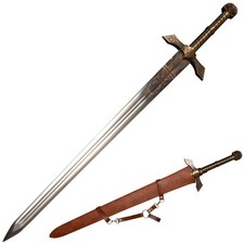42in Large sword of the Lost Kingdom Knight/Sharp/Stainless steel/Leather sheath picture