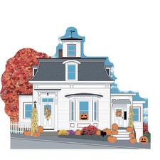 🎃 Cat's Meow Village Autumn Salem MA Balcomb Cottage HOCUS POCUS House #21-555 picture