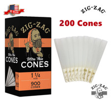 Zig-Zag® Ultra Thin Paper Cones 1 1/4 Size 200 Pack & Fast Shipping picture