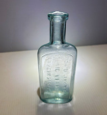 Dr. D. Jayne's Tonic Vermifuge Embossed Light Blue Glass Medicine Bottle picture