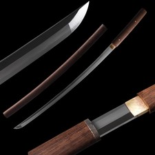 Shirasaya Sword Japanese Samurai Katana T10 Steel Clay Tempered Suguha hamon picture