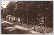 1939 RPPC Cabins Motor Court Roadside Vintage Real Photo Postcard picture
