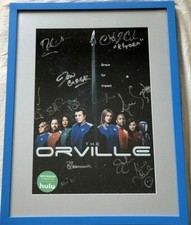 Orville cast signed 2019 SDCC poster FRAMED Scott Grimes Adrianne Palicki +7 JSA picture