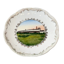 Hutchinson KS KANSAS Salt Plant Antique Souvenir RARE China Dish Plate picture