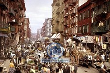 MULBERRY STREET NEW YORK CITY NY HISTORIC SCENE 1900 4X6 POSTCARD PHOTO picture