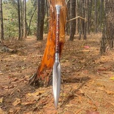 Custom Handmade Carbon Steel Blade Traditional Viking Spear | Hunting 30 inches, picture