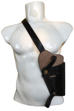 U.S. WWII M3 Colt 1911 .45 Tanker Shoulder Leather Holster - Black Color picture