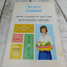Vtg Sears Kenmore Automatic Dryer 299402 Owner's Manual Models 800,70,600,31874 picture