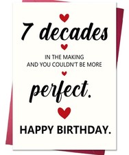 MQMRYeto 70th Birthday Decorations Card Gift for 70 Year Old 5x7 inch, Multi picture