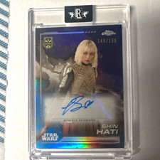 2024 Topps Chrome Star Wars Shin Hati DEBUT Auto Kamino Aqua Refractor 149/199 picture